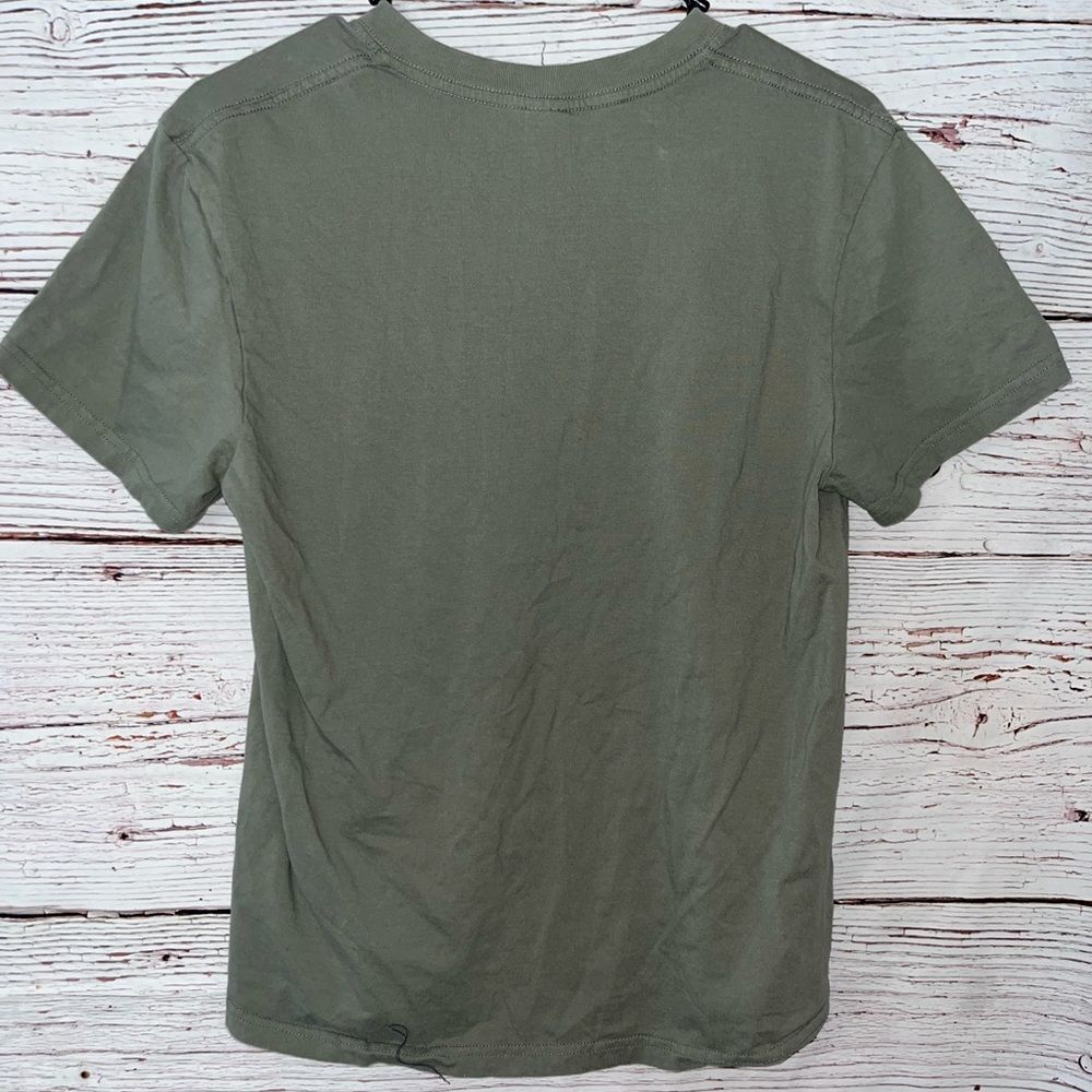 Women’s Short Sleeve Green Graphic T-Shirt - Picture 3 of 4